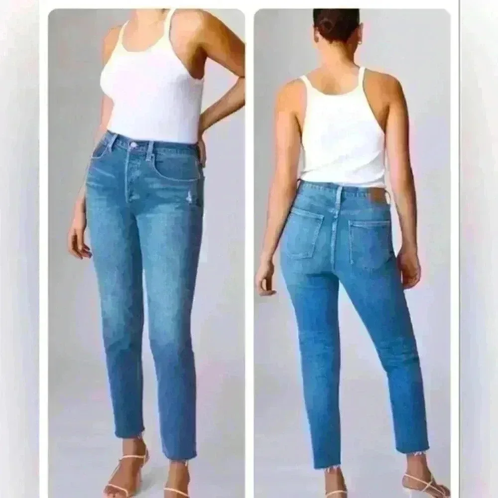 Aritzia Denim  Forum‎ The Yoko High Rise Slim Blue size 28 - Picture 6 of 12